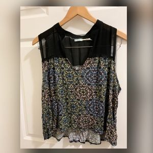 Urban Outfitters Kimchi Blue Mesh Shoulder Crop T